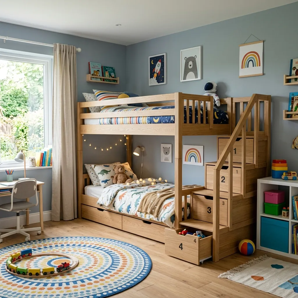 Assembled Kids Bunk Bed